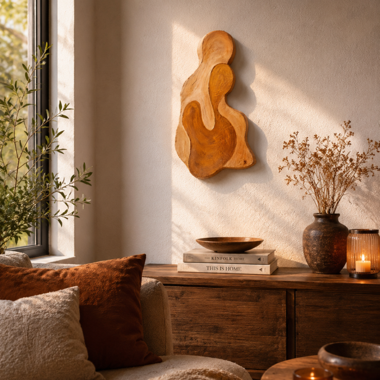 Skulptur an der Wand